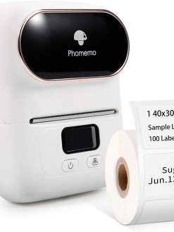 Phomemo Label Maker Machine - Phomemo M110 Portable Bluetooth Thermal Label Printer. Sticker Maker, Barcode Printer for Clothing, Jewelry, Retail, Mailing,support Arabic and English,For iOS & Android