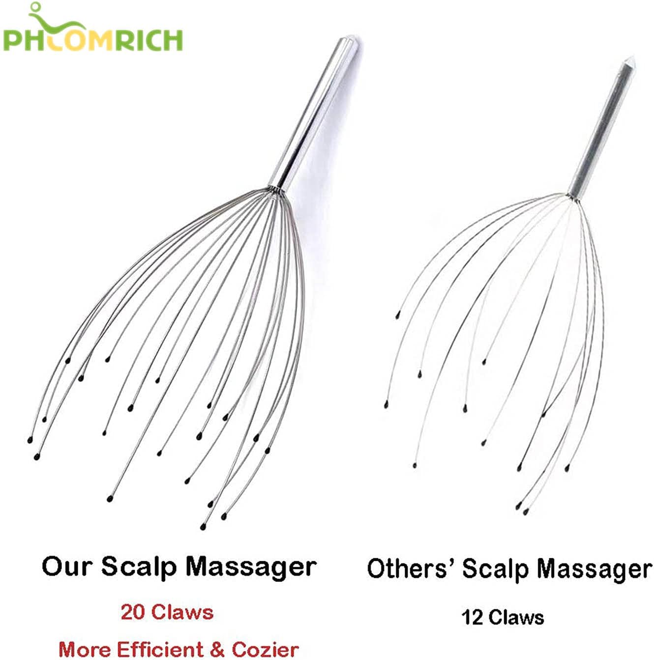 Scalp Massagers, 20 Fingers Head Massager, Head Scratcher for