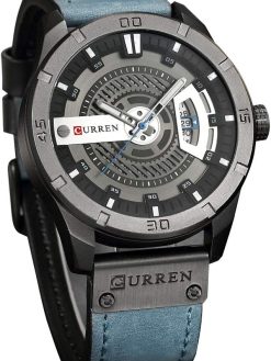 Men's Military Sports Business Casual Fashion Watches Date Quartz Watch Casual Leather Men's Wrist Watches 8301