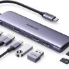 UGREEN Revodok USB C Hub 7-in-1 with 5Gbps USB-C and 2USB-A 3.0 Data Ports, PD 100W Charging, 4K Type C to HDMI, SD/TF Card Reader, Multiport Adapter for MacBook Pro/Air M1/M2,iPad Pro/Air,XPS,Surface