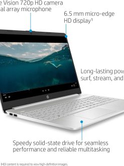 2022 Newest HP 15.6" HD Laptop Computer, 11th Gen Intel Quad-Core i3-1125G4(Up to 3.7GHz, Beat i5-10210U), 12GB RAM, 256GB PCIe SSD, Webcam, Bluetooth, Wi-Fi, HDMI, USB-C, Windows 11 S, Silver+JVQ MP