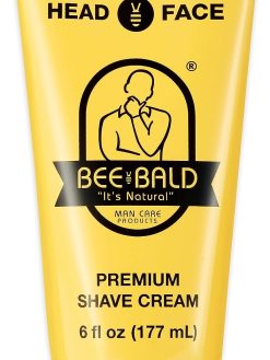 BEE BALD "IT'S NATURAL" MAN CARE PRODUCTS Shave Premium Shave Cream 6 fl oz, 177 ml (Pack of 1)