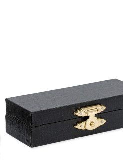 Silver Flute Music Instrument Miniature Replica on Stand with Case, Size 3 in.