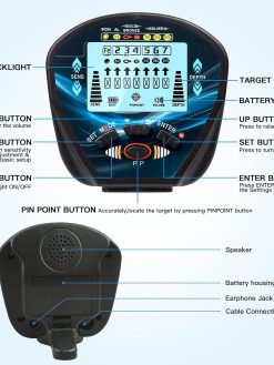 Professional Metal Detector for Adults, Baesan Gold Detector with Bigger Waterproof Coil, High Accuracy, Pinpoint & Disc & Notch & All Metal Mode