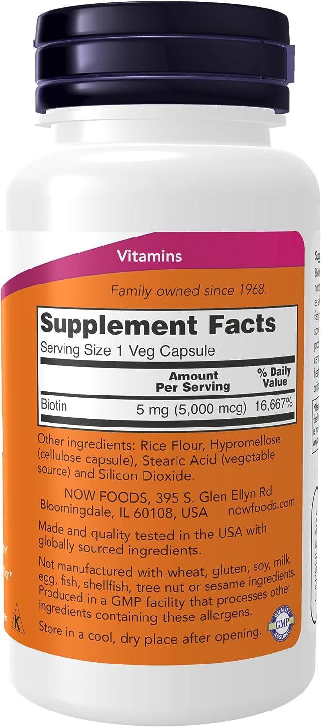 NOW Foods Biotin 5000mcg VCaps 60's