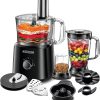 Black & Decker 5in1 Food Processor, 750W, 2L Bowl, 1.8L Blender, Jar, Grinder & Chopper, Plus 34 Extra Functions, Compact & Kitchen Appliance for Chopping, Slicing, Shredding, , FX775-B5
