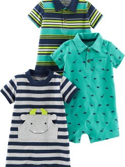 Simple Joys by Carter's baby-boys 3-Pack Rompers Romper (pack of 3)