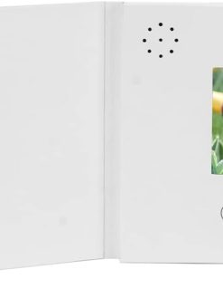 Video Greeting Cards, Open to Play Video Album with LCD Display, Wedding Video Book, 128M Memory, Loop Playing, for Anniversary,Christmas,Wedding (4.3inch)