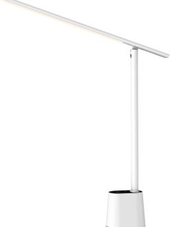 Baseus LED Desk Lamp Auto-Dimming Table Lamp Eye-Caring Smart Lamp Touch Control 47" Wide Illumination 250 Lumens 5W 3 Color Modes for Home Office, Living Room, Bedroom, Painting (White)