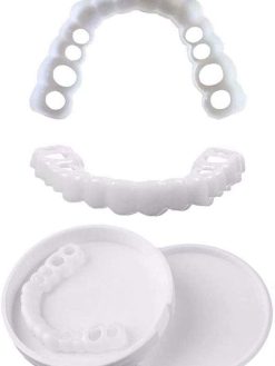 MLDWME Instant Veneers Dentures Temporary Perfect Smile false Teeth,Teeth Cosmetic,Tooth filling kit permanent 5Pcs Upper And Bottom Dentures