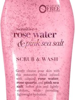 OGX Pink sea salt & rosewater gentle soothing body scrub, 19.5 Ounce