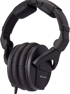 Sennheiser HD 280 PRO Closed-Back Around-Ear Collapsible Professional Studio Monitoring Headphones, for Recording & Mixing, 64 Ohms, Includes 6.3mm Stereo Jack Adaptor & 3m Coiled Cable