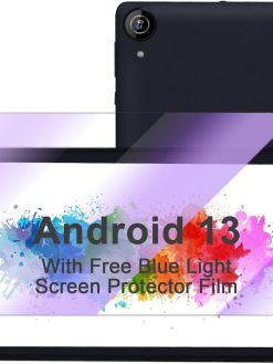 C idea 8 Inch Tablet with Android 13,Youth Tablet PC with Blue Light Screen WiFi Dual Camera 2GB+32GB HD IPS Safety Eye Protection for Teens and Adults（Black）
