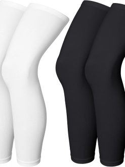 Compression Leg Sleeve Full Length Leg Sleeves Sports Cycling Leg Sleeves for Men Women, Running, Basketball