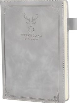 McMola A5 Ruled Notebook Journal 360 Page with Pen Loop, Hardcover Writing Notebooks, Perfect for Office Home School Business Writing and Composition