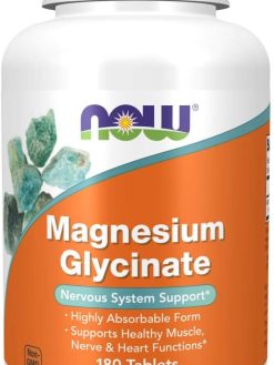 Now Foods Magnesium Glycinate Highly Absorbable Form Tablets, 180 Tablets