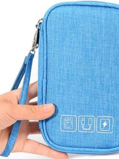 Electronic Organizer,Travel Cable Organizer Bag Portable Carrying Accessories All-in-One Storage Multifunction Waterproof, Pouch for Cord Holder,Charger,Hard Drive,Earphone,USB,SD Card