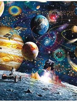 AM ANNA 1000 Piece Space Traveler Puzzles Paper Planets Spacecraft in Space Jigsaw Puzzle for Adult Kids