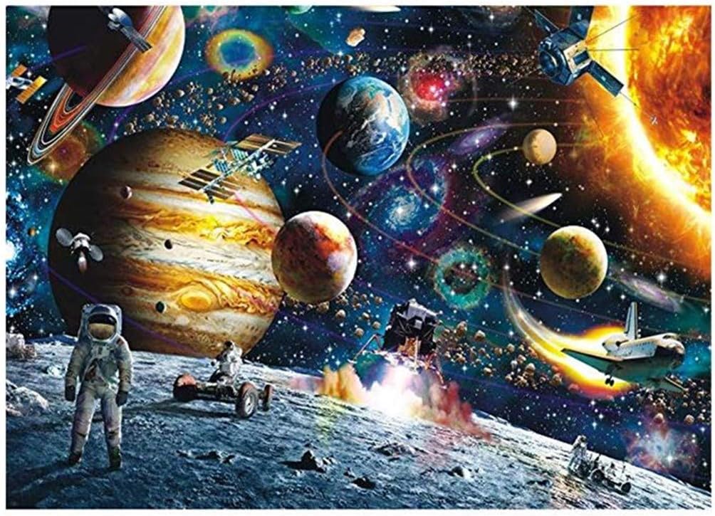 AM ANNA 1000 Piece Space Traveler Puzzles Paper Planets Spacecraft in Space Jigsaw Puzzle for Adult Kids