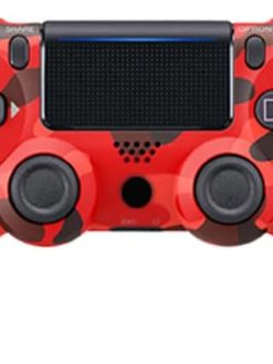 XVersion Controller, 6-Axis Gyro Wireless Controller for Gaming Controller with Double shock, LED Backlight, Stereo Headset and Touchpad for PS4, Pro, Slim, PC, Windows (PS4 Camo Red)