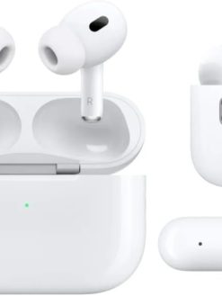 Wireless Earbuds (PRO 2nd generation) Made in USA Bluetooth for iPhone/Samsung/Airpods/Android/iOS with Touch Control, Noise Cancelling, Charging cas (White)