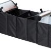 Cargo Foldable Multi Compartment Fabric Car Truck Van SUV Storage Basket Trunk Organizer and Cooler Set,Black,AK-018
