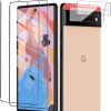 [2+2 Pack] LYWHL for Google Pixel 6 [6.4 Inch] Screen Protector with Tempered Glass Camera Lens Protector for Pixel 6, [Case Friendly] HD Clear 9H Hardness Film Easy Installation Frame Bubble Free