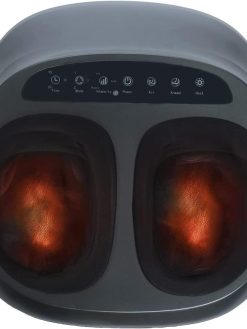 Luksyol CAZADORA Foot Massager Machine with Heat, Shiatsu, Compression, and Adjustable Intensity - Relieve Plantar Fasciitis, Improve Circulation, Fits up to Men Size 13