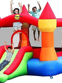 Happy Hop Castle Bouncer With Slide, 9017N, orange