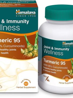 Himalaya Since 1930 Herbals Turmeric 95 Herbal Veggie Caps, Curcumin, 60 Capsules