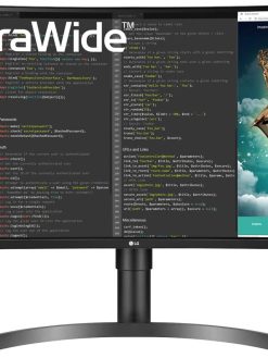 LG 35 inch Curved UltraWide Monitor QHD (3440x1440), HDR 10, 100Hz, AMD FreeSync, USB Type-C, OnScreen Control, Flicker Safe, Speakers, Black - 35WN75C
