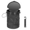 ikeoat Car Trash Can with Lid, ikeoat Collapsible Pop Up Cars Trash Bin Container Leak-Proof Waterproof Portable Garbage Storage Bag Multifunctional Organizer Trash Can Bin with Hanging Hook Black