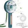 PADOM Handheld Fan, Portable Mini Fan Rechargeable with 4 Speeds, Hand Held USB Desk Fan with Cellphone Stand & Adjustable Angle for Office Home Outdoor Traveling (Green)