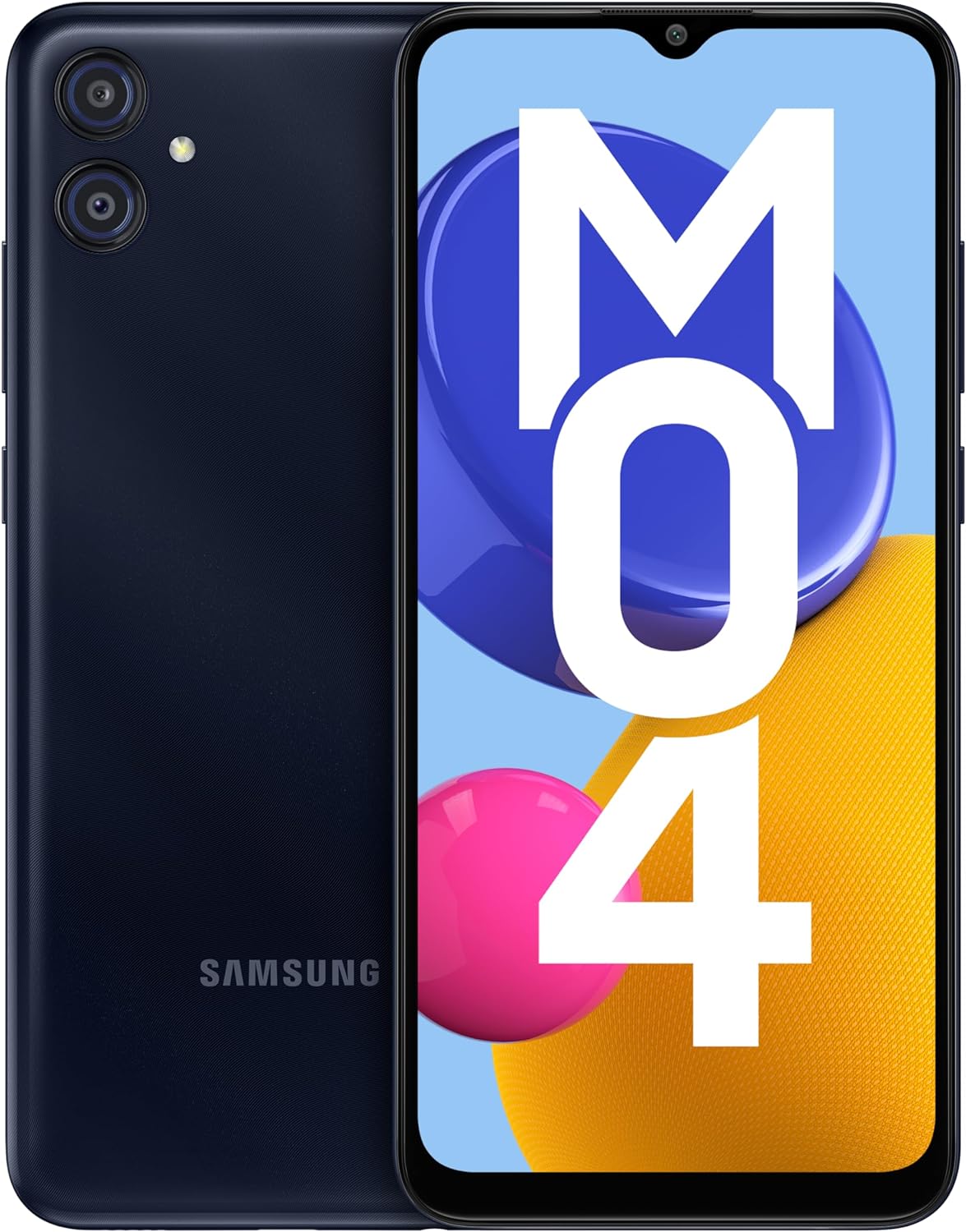Samsung Galaxy M04 Dark Blue, 4GB RAM, 64GB Storage | Upto 8GB RAM with RAM Plus | MediaTek Helio P35 | 5000 mAh Battery