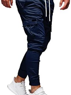 WZIKAI Mens Joggers Sports Pants,Fashion Cargo Cotton Sweatpants Athletic Long Pants Workout Trousers