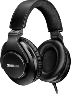 Shure SRH440A Over-Ear Wired Headphones for Monitoring & Recording, Professional Studio Grade, Enhanced Frequency Response, Work with All Audio Devices, Adjustable & Collapsible Design - 2022 Version