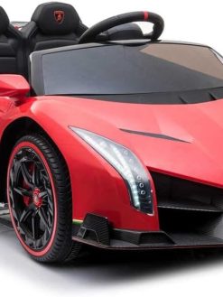 Dorsa 12V Battery Operated Lamborghini Veneno Ride on Sports for Kids, Ride on Kids Car with Music, Sound & Light| Electric Kids Ride on to Drive for 2 to 6 Years Boy Girl (Red)