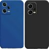 SARAOONTâ„¢ 2 Pcs Xiaomi Redmi Note 12 5G/Poco X5 Global TPU Silicone Case Cover - Shockproof, Slim Fit 2 Pack - Enhanced Protection, Anti-Slip Design, Precise Cutouts - Black & Dark Blue