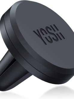 YOSH Car Phone Holder, Magnetic Phone Car Mount Air Vent, Upgraded Strongest Magnets & Super Stable, Phone Holder for Car Vent Compatible with iPhone Samsung Huawei Xiaomi, Comes with Metal Plates