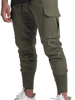 DIOTSR Mens Lightweight Joggers Pants, Cargo Athletic Sweatpants for Men, Slim Workout Pants with Pockets