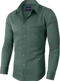 Alimens & Gentle mens Casual Button Down Shirt