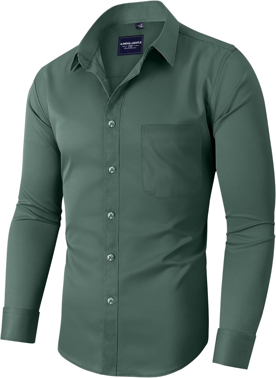 Alimens & Gentle mens Casual Button Down Shirt