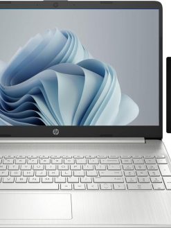 HP 2022 15 Laptop, AMD Ryzen 5 5500U(Beat i7-1065G7) Webcam for Remote School&Work, 15.6 FHD Display, HDMI, Wi-Fi, Lightweight Thin Design, Windows 11| ROKC Bundle (16GB RAM | 512GB SSD, Silver)