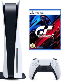 Playstation 5 Disc Console Bundle with Gran Turismo 7, Horizon Forbidden West, Extra Pulse 3D Wireless Headset and Extra Dualsense Wireless Controller (UAE Version)