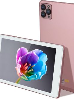 8 Inches Tablet, Android 12 Quad Core Processor 6GB RAM 256GB ROM Large Capacity Dual Cameras 1280 * 800 IPS HD Screen Cheap Tablet For Teenagers(Pink