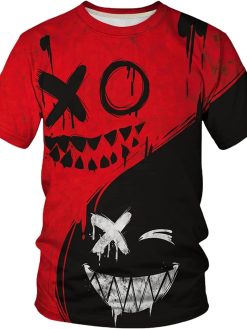 Keasmto 3D Print Cool T Shirts Graphic Design Casual Summer Short Sleeve Fashion Tees Shirt for Men Women