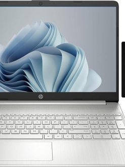 HP 2021 15 Laptop, AMD Ryzen 5 5500U(Beat i7-1065G7) 16GB RAM 512GB SSD 15.6 FHD Display, Webcam for Zoom, HDMI, Wi-Fi, Premium Lightweight Thin Design, Win 10 S-Free Windows 11 Update| ROKC Bundle