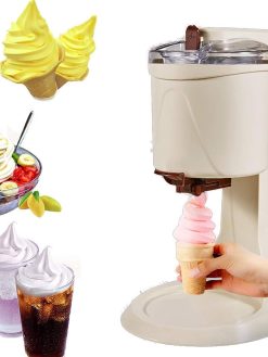 LIUCHANG Soft Serve Ice Cream Machine, Home DIY Kitchen Automatic Mini Fruit Healthy, Simple One Push Operation 20