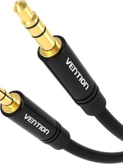 VENTION Gold Plated Design Audio Adapter Audio Lead, Car Auxiliary Audio cable Cord Stereo Jack Cable (3.5mm Male to 2.5mm Male, 1 Meter)