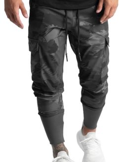 DIOTSR Mens Lightweight Joggers Pants, Cargo Athletic Sweatpants for Men, Slim Workout Pants with Pockets